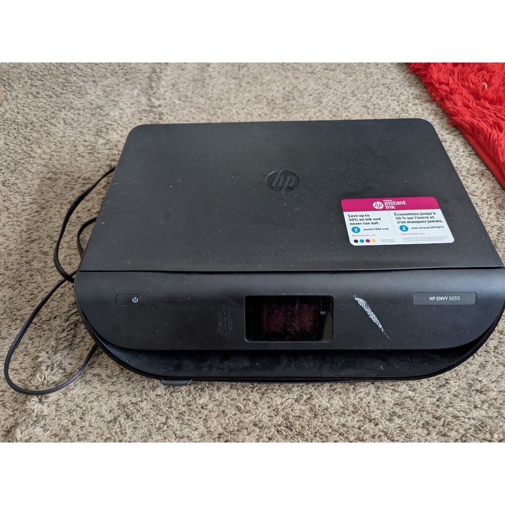 HP Envy 5055 Printer Black Unisex Standard Size Minimalist Untested As Is
